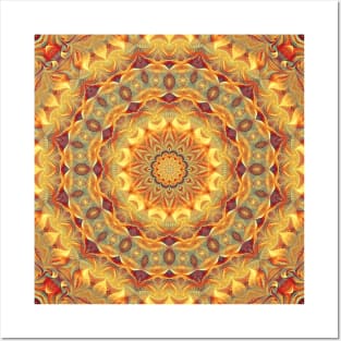 Flower Of Life Mandala (Sun) Posters and Art